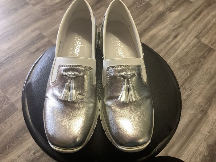 Loafers Rieker silver size 7 (40)