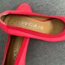 Ladies red  shoes medium heels As New Image 2