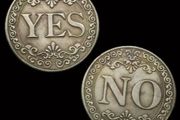 1 Lucky Coin - Double-Sided YES/NO, new, unopened.