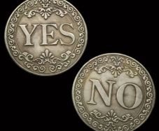 1 Lucky Coin - Double-Sided YES/NO, new, unopened.
