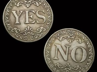 1 Lucky Coin - Double-Sided YES/NO, new, unopened.