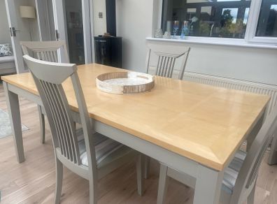 dining table and 4 chairs