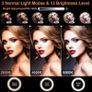 12.6'' Selfie Ring Light with Tripod Stand & Phone Holder Tall 188cm/74'', GerTong LED Circle Ringlight with 40 RGB Mode 13 Brightness for Makeup YouTube Tiktok, Wireless Remote for iPhone Android (FREE POSTAGE) Image 2