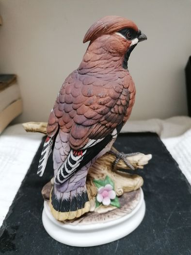 KK Japan Waxwing porcelain bird figurine