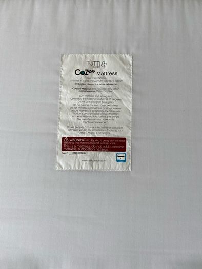 Tutti Bambini Bedside Crib (with mattress & mattress protector)