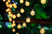 40ft 66 LEDs Solar Garden Light with 8 Modes Crystal Big Balls Solar Powered Waterproof for Camping Tree Patio Yard Wedding Party Decoration