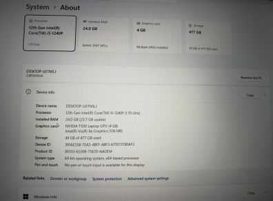 lenovo Thinkpad P16s Gen1 i5