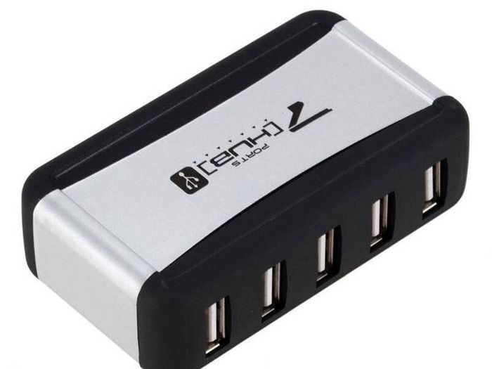 New 7 Ports Hub USB 2.0 High Speed Smart Adapter PC Computer Laptop + PSU #1371