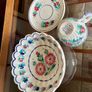 Vintage French Quimper Faience Traditional Scalloped Salad Bowl Image 8