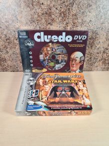 Cluedo Dvd Game + Trivial Pursuit Star Wars Dvd Board Game Bundle Vinatge Parker 2005 Brand New