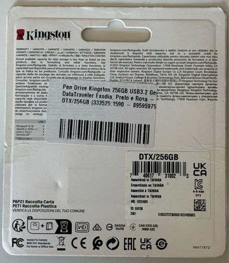 Kingston DataTraveler Exodia 256GB USB 3.2 Flash Drive | Original | Sealed