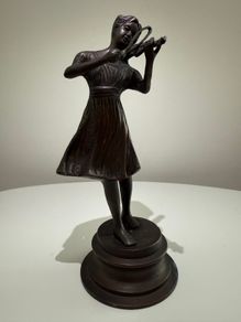 Art Nouveau Style Violinist Figure