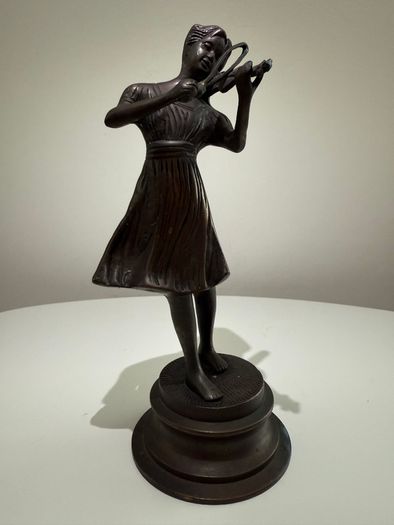 Art Nouveau Style Violinist Figure