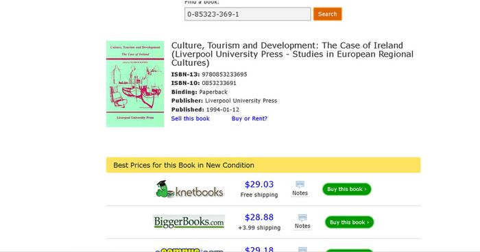 Culture, Tourism and Development: The Case of Ireland (Liverpool University Press - Studies in European Regional Cultures) Ullrich Kockel