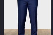 New Louis Copeland Canali Blue Wool Trousers 34R