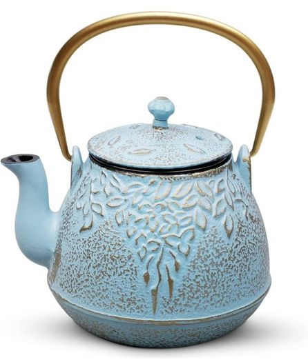 Toptier Japanese Cast Iron Teapot with Stainless Steel Tea Infuser, Durable Cast Iron Kettle Set, Retro Design Tea Kettle Coated with Full Enameled Interior 32 oz / 950 ml MULTIPLE COLOURS AVAILABLE, SEE PHOTOS (FREE POSTAGE)