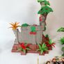 Playmobil Jungle Temple Ruin 3015(almost complete)& Tree Stump Goblin 3898(Rare) Image 4