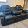 Leather Vancouver 3+2 Black Sofa Range Image 4