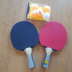 2 Table Tennis Bats with balls