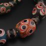 Antique Venetian Style Eyes Glass Big Beads Necklace Image 7