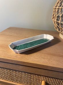 Malachite Style Porcelain Decorative Tray (L'Objet Style)