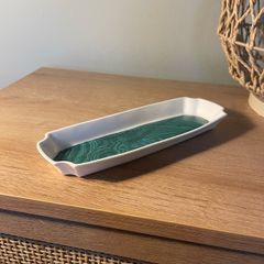 Malachite Style Porcelain Decorative Tray (L'Objet Style)