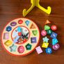 Montessori Wooden Interactive Clock And Building Blocks Image 2