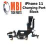 iPhone 11 Replacement Charging Port Dock Connector Flex Cable Mic Black Image 3