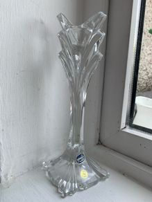Vintage Art Deco Crystal Candle stick
