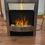 BPS Electric Fireplace Heater 1800W-2000W Brushed Stainless Steel Image 2