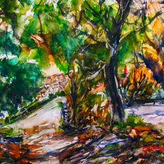 Old weir bridge Killarney watercolour