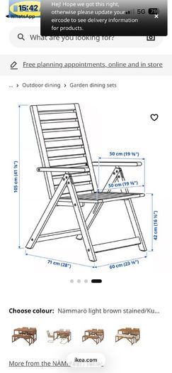 Garden Table and 4 Chairs