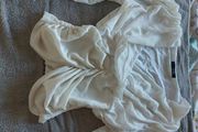 Quiz Cream Rauched Top