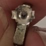 Vintage Silver earrings rectangular with crystals Image 2