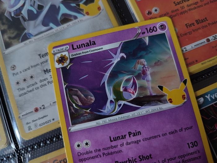 Lunala ! Holo Rare ! 25th Anniversary ! from Celebrations Set ! 2021 ! Pokemon Card !