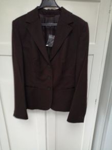 Claudia Strater Chocolate Brown Wool/Cashmere Jacket Size 42/14