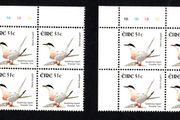 2002-04 Ireland Tenth Definitive Stamp Series Birds 51c Roseate Tern Plate Block 1A1A1A1A &amp; 1B1B1B1B Mint Never Hinged (MNH)