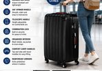XL 90L Hard Shell Suitcase with 360deg  Spinner Wheels & Combination Lock