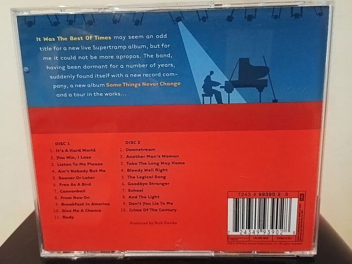 Supertramp It Was the Best of Times Live 2 CD Album