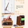 Desktop Reading Stand with 360 Rotating Base - Wooden & Aluminium Image 2