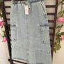 skirt bnwt utility style denim skirt size small sisters point premium boutique brand Image 4