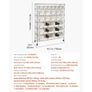 26 Organizer Bins, Bin Rack Storage Steel Wire Shelving System with Wheels, Mobile Tool Organizer for Garage, Warehouse, Office, Restaurant, Classroom, Kitchen Image 7