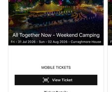 2x all together now weekend pass tickets