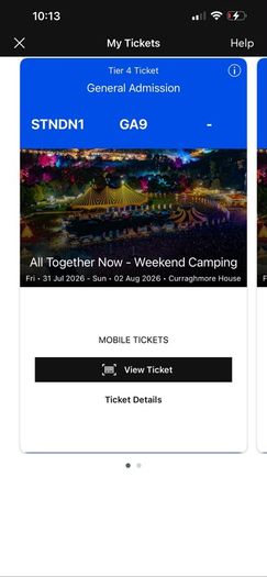 2x all together now weekend pass tickets