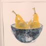 Pear still life painting in white box frame Image 3