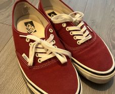VANS authentic red shoes UK 10