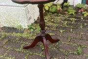 Leather top side table