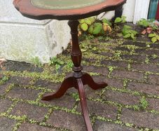 Leather top side table