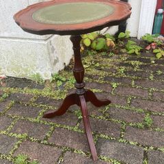 Leather top side table