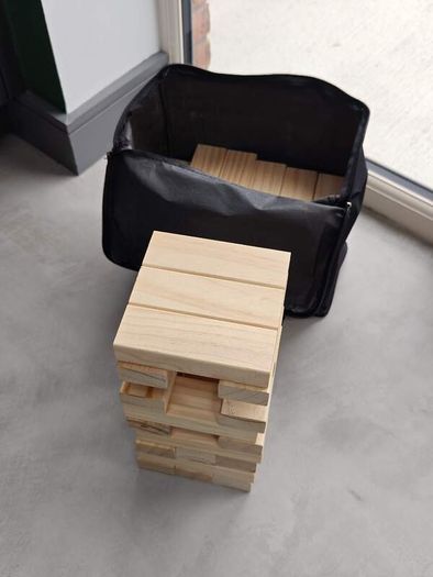 Giant Wooden Tumbling Tower Block Game (Jenga) with Carry Bag